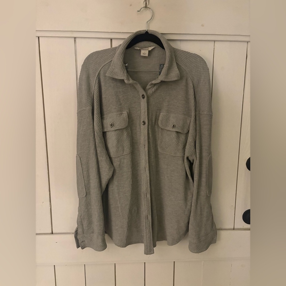 Natural Reflections Light Gray Textured Shirt